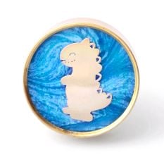 Kids Handmade Brass Dino Knob